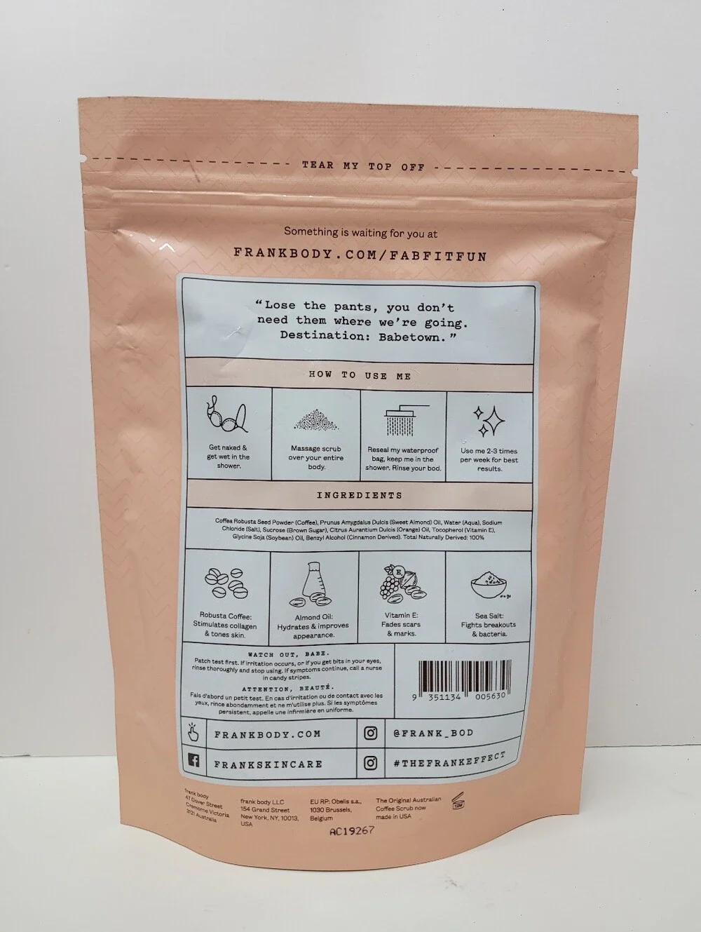 Frank Body Original Coffee Body Scrub – Exfoliating, Moisturizing, & Refreshing